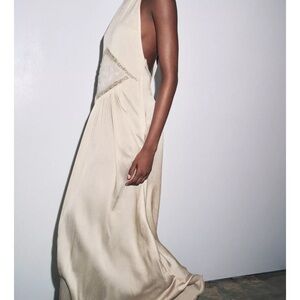 Zara Strapless Cream Dress